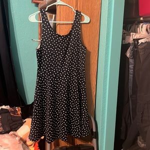 Navy blue Polk a dot dress